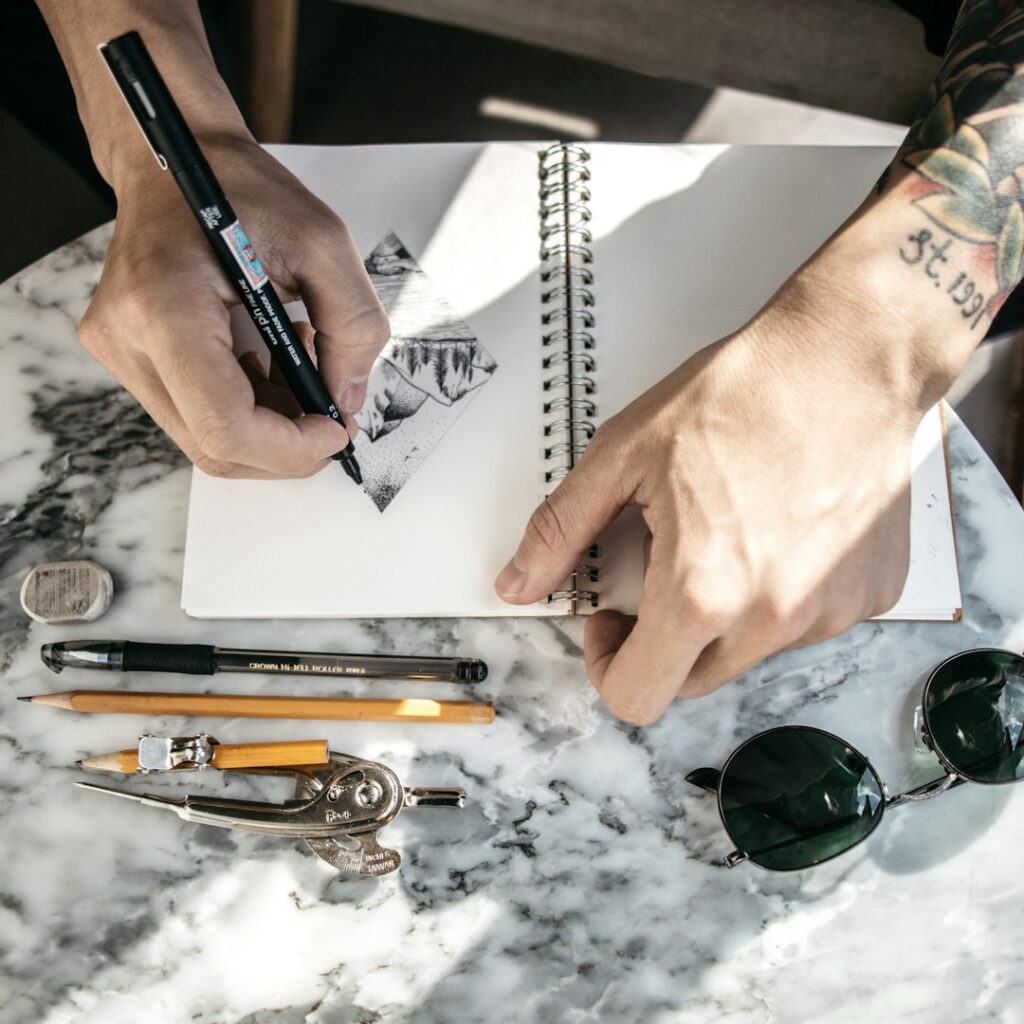 Brand identity design workspace for the LaunchKit Starter package